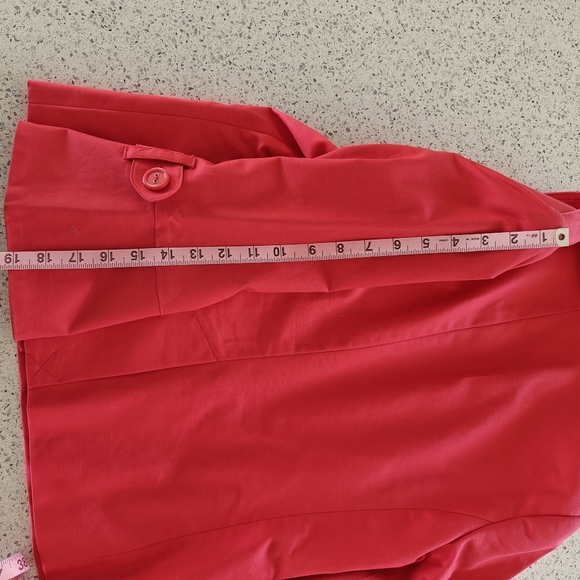 Rafaella Poppy Red Polished Cotton Jacket Size M - Picture 12 of 12